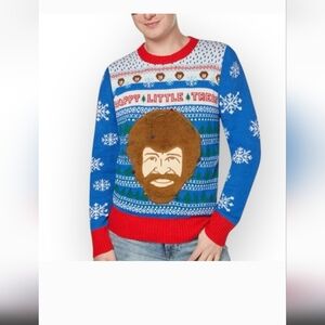 Spencer’s Workshop Bob Ross Light Up Christmas Sweater